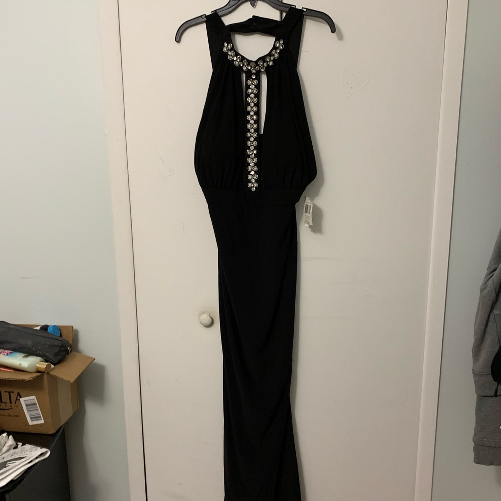 Beautiful black beaded dress NWT